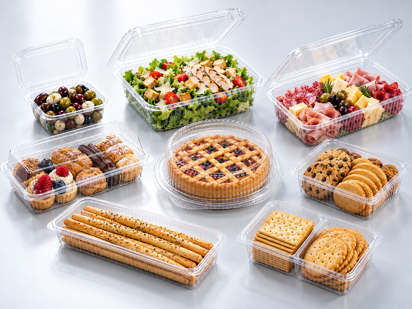 Vaschette di plastica per alimenti